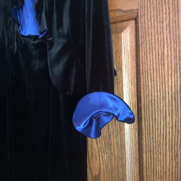 K Petite Collection Black Velvet and Purple SatinHoliday Dress w/Jacket -size 6P - Picture 6 of 9